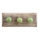 Pea Green Crackle Ceramic Wooden Hooks