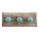 Sea Green Crackle Ceramic Wooden Hooks