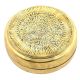 Engraved Round Brass Roti Box
