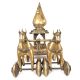 Brass Decorative Chariot Driven by Two Horses