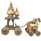 Brass Decorative Chariot Driven by Two Horses