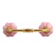 Pink Melon Crackle Ceramic Bridge Handle