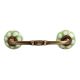 Lime Green Floral Crackle Ceramic Bridge Handle