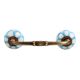 Blue Floral Crackle Ceramic Bridge Handle