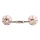 Pink Sunflower Cackle Ceramic Bridge Handle