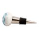 Blue Foral Crackle Ceramic Wine Stopper