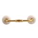 Cream Crackle Ceramic Bridge Handle