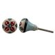 Red Floral Bulb Ceramic Furniture Knob