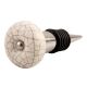 Cream Crackle Ceramic Wine Stopper