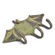 Brass 3 Hooksed Bat Hooks with Patina
