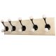 Black Double Loop Ceramic Iron Wooden Hooks