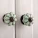 Pea Green Sunflower Medium Knob
