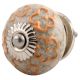 Mustard Floral Crackle Ceramic Dresser Knob Online