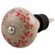 Red Embossed Crackle Ceramic Wine Stopper 