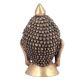Brass Buddha Head Statue with Eyes Close