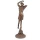 Bronze Fisherman Standing with One Leg on the Fish