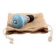 Blue And  Black Crackle Ceramic Wine Stopper 