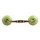 Green and Black Crackle Ceramic Bridge Handle