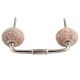 Pink Floral Crackle Ceramic Bridge Handles