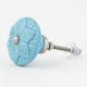 Blue Wheel Flower Knob