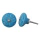 Blue Wheel Flower Knob