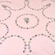 Blush Pink Cotton Embroidered Blue Flowers Double Bedsheet With Two Matching Pillow Covers