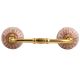 Peach Crackle Wheel Dresser Ceramic Bridge Handle