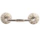 White Floral Crackle Ceramic Bridge Handle
