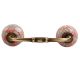 Pink Floral Crackle Ceramic Bridge Handle