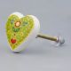 Green Heart Ceramic Knob