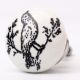 Black White Bird Knob