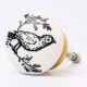 Black White Bird Knob
