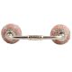 Pink Round Crackle Ceramic Bridge Handle