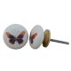 Blue Butterfly Ceramic Kids Knob