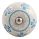 Turquoise Floral Crackle Ceramic Wine Stopper