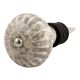 White Wheel Crackle Ceramic Wine Stopper