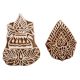 Set of 2 Piece New Mix Wooden Printing Block