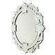 Venetian Round Wall Mirror in Cut & Etched Glass Mirror Frame
