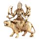 Brass Durga Maa Figurine Sitting On A Tiger