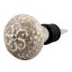 White Flower Crackle Ceramic Wine Stopper