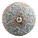 Sky Blue Floral Crackle Ceramic Wine Stoppper