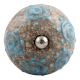 Blue Circles Crackle Ceramic Wine Stopper