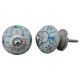 Turquoise Floral Knob