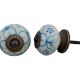 Turquoise Floral Knob