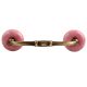 Pink Crackle Ceramic Bridge Handle