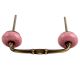 Pink Crackle Ceramic Bridge Handle