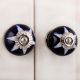 Navy Blue Etched Ceramic Knob-06