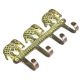 Bronze Triple Elephant Wall Hooks
