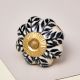 Black Leaf Medium Knob