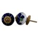Navy Blue Flower Knob